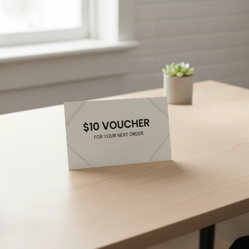 $10 voucher for your next order — $10 value